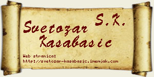 Svetozar Kasabašić vizit kartica